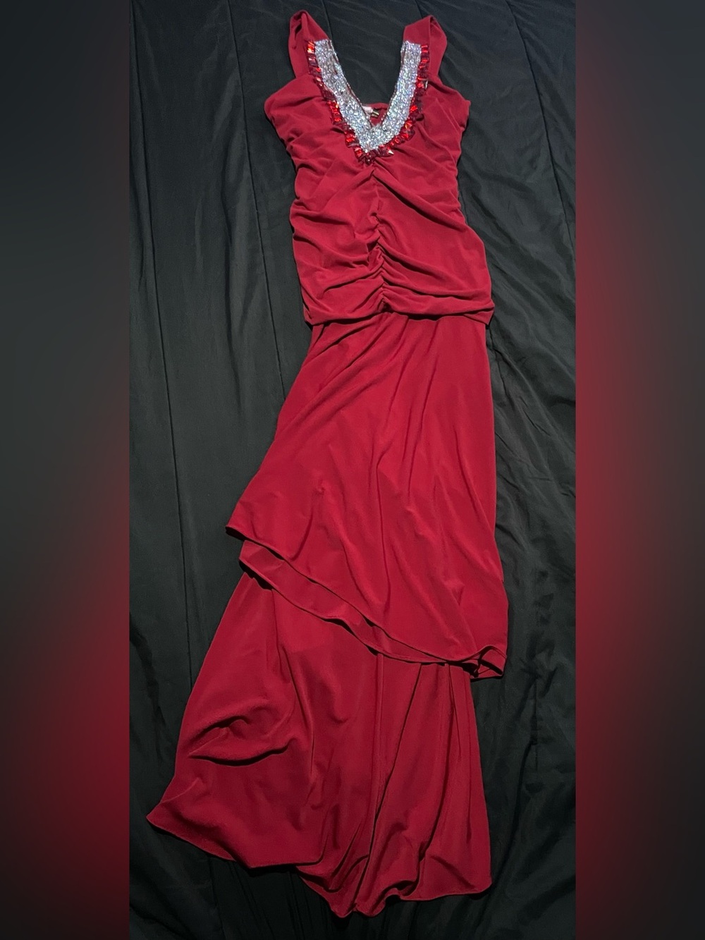 90s Y2K Red Gown